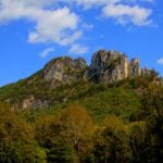 Seneca Rocks in West Virginia.