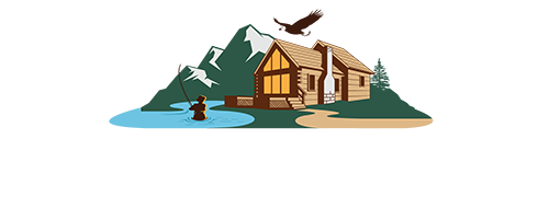 Harman's Log Cabins footer logo.