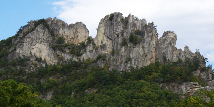 Seneca Rocks in West Virginia.