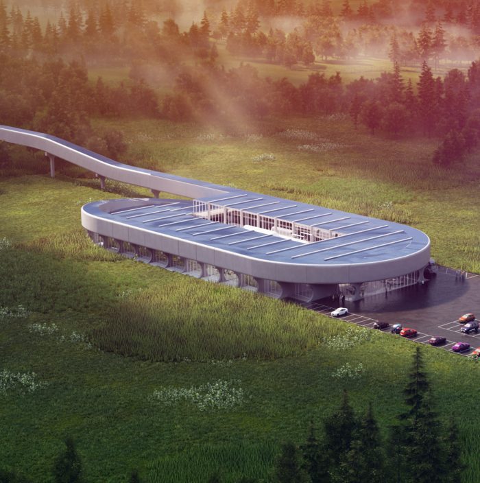 rendering of west virginia hyperloop certification center