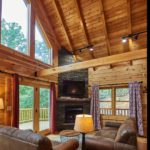 harman's log cabins great room interior