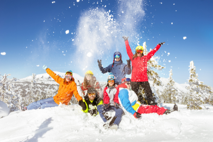 Group of skiers in West Virginia.